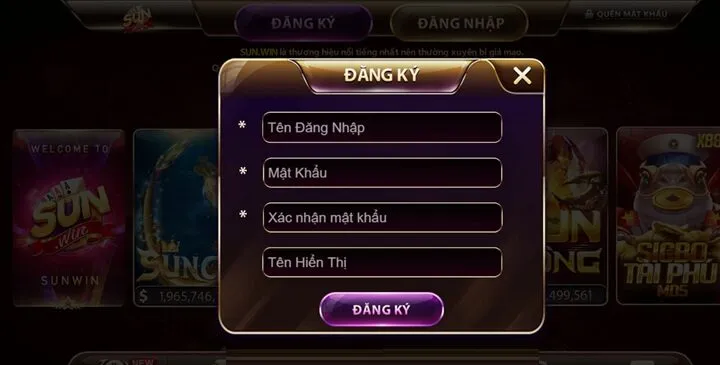 Hướng dẫn đăng ký Sunwin